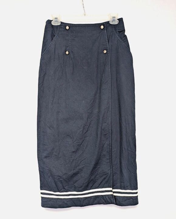 Nipon Studio Dresses & Skirts - Vintage Nipon Studio Nautical Style Long Wrap Skirt Womens Size 8 Blue